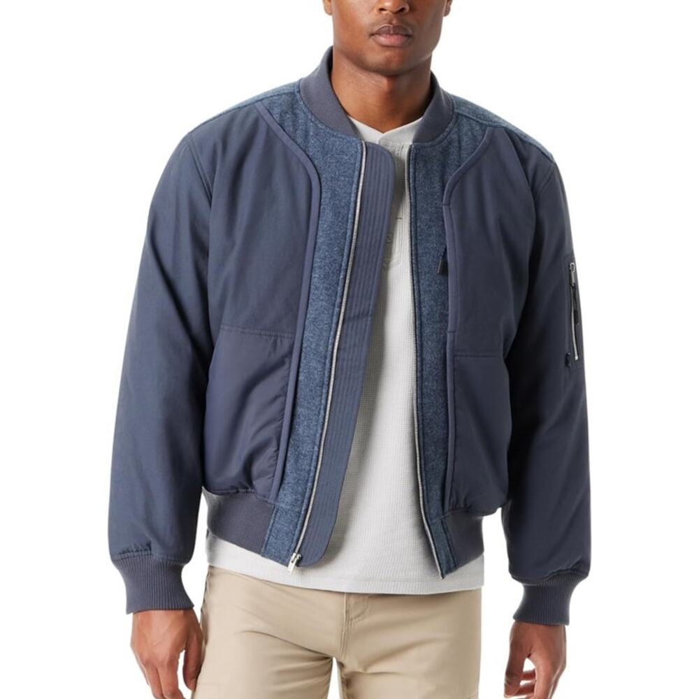 NWT BASS OUTDOOR Men's Hero Mix Media Zip Up Front Bomber Jacket S